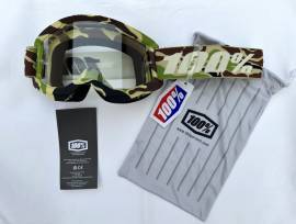 Új 100% Strata 2 camo, átlátszó lencsés DH/FR szemüveg, védőszemüveg 100% Strata 2 Eyewear / Sunglasses DH new / not used For Sale