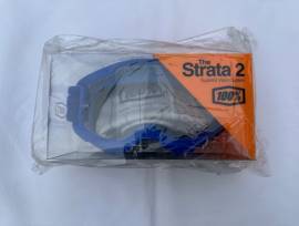 Új 100% Strata 2 kék/fehér, átlátszó lencsés szemüveg, védőszemüveg 100% Strata 2 Eyewear / Sunglasses DH new / not used For Sale