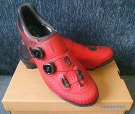 Shimano SH-XC702 kerékpáros cipő 44-es méret piros színű eladó Shimano SH-XC702 Shoes / Socks / Shoe-Covers 44 MTB, Gravel used male/unisex For Sale