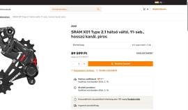 Új SRAM XX1 X01 11s alkalmi ár * bagóért ! sram  Mountain Bike Alkatrész, MTB Váltó / Váltószett nem használt ELADÓ