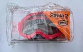 Új 100% Strata 2 rószaszín, átlátszó lencsés DH/FR szemüveg, védőszemüveg 100% Strata 2 Eyewear / Sunglasses DH new / not used For Sale