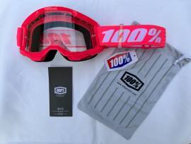 Új 100% Strata 2 rószaszín, átlátszó lencsés DH/FR szemüveg, védőszemüveg 100% Strata 2 Eyewear / Sunglasses DH new / not used For Sale