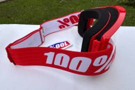 Új 100% Strata 2 piros, átlátszó lencsés DH/FR szemüveg, védőszemüveg 100% Strata 2 Eyewear / Sunglasses DH new / not used For Sale