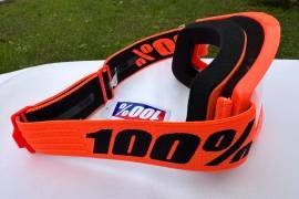 Új 100% Strata 2 narancssárga, átlátszó lencsés DH/FR szemüveg, védőszemüveg 100% Strata 2 Eyewear / Sunglasses DH new / not used For Sale