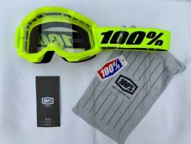 Új 100% Strata 2 sárga, átlátszó lencsés DH/FR szemüveg, védőszemüveg 100% Strata 2 Eyewear / Sunglasses DH new / not used For Sale