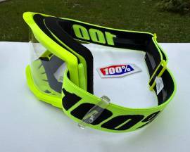 Új 100% Strata 2 sárga, átlátszó lencsés DH/FR szemüveg, védőszemüveg 100% Strata 2 Eyewear / Sunglasses DH new / not used For Sale