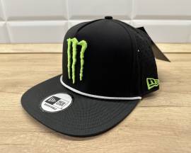 Új Monster Energy fekete/fehér rope hálós sapka, snapback, cap, hat Monster Energy Sisak / Sapka nem használt ELADÓ