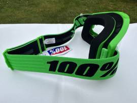 Új 100% Strata 2 neon zöld, átlátszó lencsés DH/FR szemüveg, védőszemüveg 100% Strata 2 Eyewear / Sunglasses DH new / not used For Sale