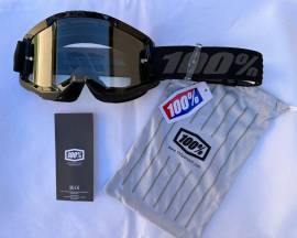 Új 100% Strata 2 fekete/szürke, átlátszó lencsés DH/FR szemüveg, védőszemüveg 100% Strata 2 Eyewear / Sunglasses DH new / not used For Sale