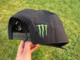 Új Monster Energy fekete/fehér rope hálós sapka, snapback, cap, hat Monster Energy Sisak / Sapka nem használt ELADÓ