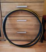 Michelin Axial BiSport 700x23 Retro/Vintage Michelin Axial BiSport 700x23 fekete/sárga Road Bike & Gravel Bike & Triathlon Bike Component, Road Bike Wheels / Tyres new / not used For Sale