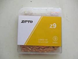 Új ZITTO Power Gold 9s kerékpárlánc eladó! Z9s Mountain Bike Components, MTB Drivetrain new / not used For Sale