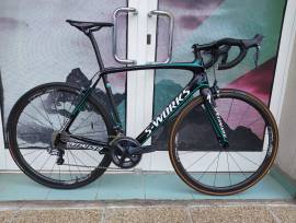 SPECIALIZED S-works Carbon UltegraDI2 Tarmac Bora Hansgrohe 56 Országúti Shimano Ultegra Di2 patkófék használt ELADÓ