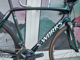 SPECIALIZED S-works Carbon UltegraDI2 Tarmac Bora Hansgrohe 56 Országúti Shimano Ultegra Di2 patkófék használt ELADÓ