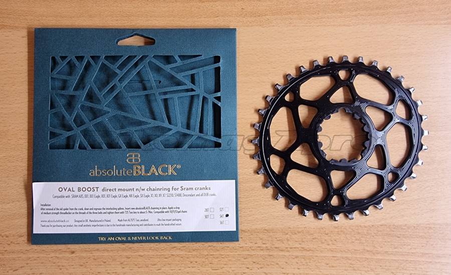 AbsoluteBlack Sram DirectMount ovál lánctányér (34T) AbsoluteBlack Sram Mountain Bike Alkatrész, MTB Hajtásrendszer használt ELADÓ