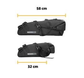 Nyeregcsőre rögzíthető csomagtartó szett: táska + stabilizáló 13 liter Csomagtartó szett: táska + stabilizáló 13 liter Bike & Cycling Bags new / not used For Sale