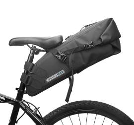 Nyeregcsőre rögzíthető csomagtartó szett: táska + stabilizáló 13 liter Csomagtartó szett: táska + stabilizáló 13 liter Bike & Cycling Bags new / not used For Sale