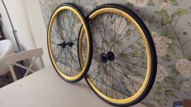 Halo X Miche Primato X Conti - Fixi / Single Speed kerékszett Halo X Miche Primato X Conti Országúti / Gravel / Triatlon Alkatrész, Országúti  Kerék / Felni / Gumi 700c (622) használt ELADÓ