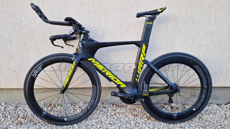 MERIDA Merida Warp Tri 7000E időfutam / triatlon kerékpár Országúti, Triatlon Shimano Ultegra Di2 patkófék használt ELADÓ