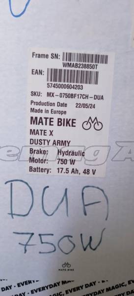MATE BIKE X Dusty Army (MX-0750BF17CH-DUA) Electric Fatbike _Other manufacturer new / not used For Sale