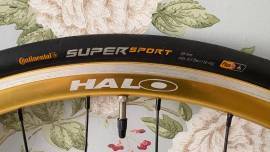 Halo X Miche Primato X Conti - Fixi / Single Speed kerékszett Aerotrack Road Bike & Gravel Bike & Triathlon Bike Component, Road Bike Wheels / Tyres 28" used For Sale