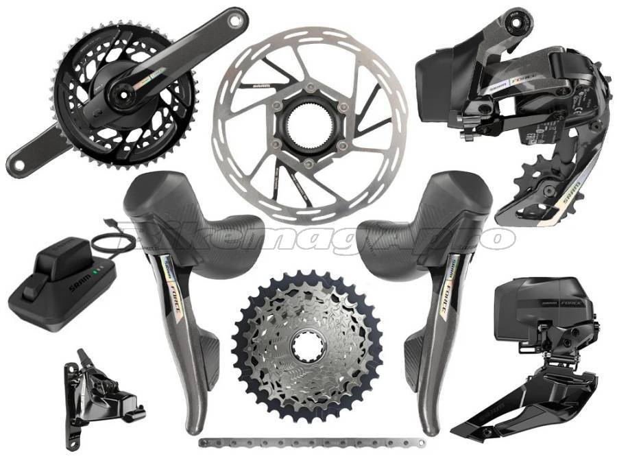 SRAM Force eTap AXS Road Disc HRD 2x12 váltószett vattmérővel SRAM Force eTap AXS Road Disc HRD 2x12 váltószett Road Bike & Gravel Bike & Triathlon Bike Component, Road / Gravel Bike Derailleurs electronic SRAM Force eTap AXS new / not used For Sale
