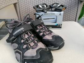 Használt Shimano SH-CT70 MTB cipő+ PD-T400 pedál eladó! Mtb Cipő / Zokni / Kamásli 45 MTB használt férfi/unisex ELADÓ