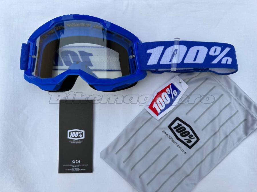Új 100% Strata 2 kék, átlátszó lencsés szemüveg, védőszemüveg 100% Strata 2 Eyewear / Sunglasses DH new / not used For Sale