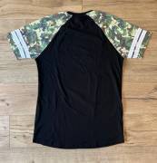 CRY brand fekete/camo slim fit póló, t-shirt (L) - Harry Main BMX