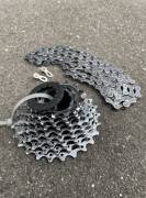 Kerékpár lánc 10s + kazetta 9s használt Sram Road Bike & Gravel Bike & Triathlon Bike Component, Road Bike Drivetrain used For Sale