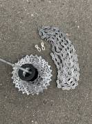 Kerékpár lánc 10s + kazetta 9s használt Sram Road Bike & Gravel Bike & Triathlon Bike Component, Road Bike Drivetrain used For Sale