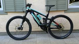 BIANCHI e-OMNIA FX TYPE E-MTB Össztelós Elektromos Mountain Bike 29" össztelós / fully Bosch Shimano Deore XT használt ELADÓ