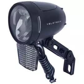  Agydinamós LED első lámpa 90 LUX fényerővel, kapcsolós, állófényes Velotech 90 Lux Bike Lights used For Sale