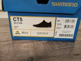 Újszerű Shimano CT500H fekete kerékpáros cipő 45-ös méretben új SPD stoplikkal. Shimano CT500 fekete Shoes / Socks / Shoe-Covers 45 Road, MTB, Gravel used male/unisex For Sale