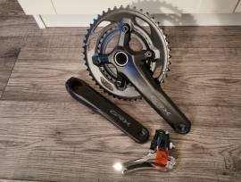 Új Shimano GRX FC-RX600 175mm 46/30-as 10 sebességes hajtómű + első váltó Shimano GRX FC-RX600 + FD-RX400 Országúti / Gravel / Triatlon Alkatrész, Országúti Hajtásrendszer Shimano GRX shimano outi nem használt ELADÓ