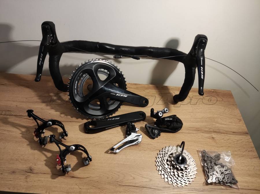 Újszerű Shimano 105 mechanikus szett 2×11 Shimano 105 Road Bike & Gravel Bike & Triathlon Bike Component, Road Bike Brakes & Brake Parts mechanical used For Sale