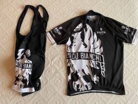 Bianchi Kerékpáros Póló Mez Nadrág Méret XL Újszerű Állapot Bianchi Cycling Tights / Cycling Shorts used male/unisex For Sale