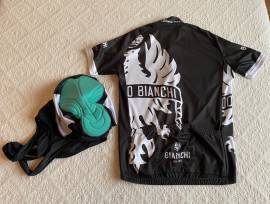 Bianchi Kerékpáros Póló Mez Nadrág Méret XL Újszerű Állapot Bianchi Cycling Tights / Cycling Shorts used male/unisex For Sale