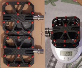Új karbon, titánium kerékpár pedál. Nagyon könnyű! Tengelyenként három ipari csapágy! . Mountain Bike Components, MTB Drivetrain new / not used For Sale