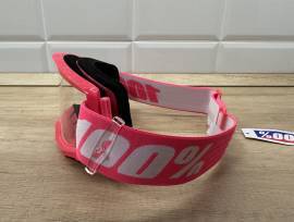 Új 100% Strata 2 rózsaszín, átlátszó lencsés DH/FR szemüveg, védőszemüveg 100% Strata 2  Eyewear / Sunglasses DH new / not used For Sale