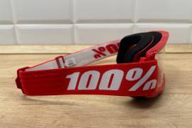 Új 100% Strata 2 piros, átlátszó lencsés DH/FR szemüveg, védőszemüveg 100% Strata 2 Eyewear / Sunglasses DH new / not used For Sale
