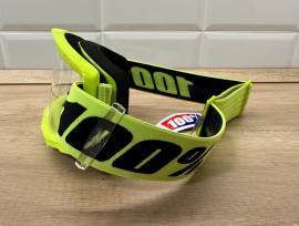 Új 100% Strata 2 sárga, átlátszó lencsés DH/FR szemüveg, védőszemüveg 100% Strata 2 Eyewear / Sunglasses DH new / not used For Sale