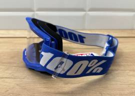 Új 100% Strata 2 kék, átlátszó lencsés DH/FR szemüveg, védőszemüveg 100% Strata 2 Eyewear / Sunglasses DH new / not used For Sale