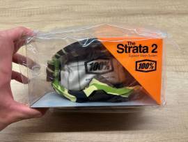 Új 100% Strata 2 camo, átlátszó lencsés DH/FR szemüveg, védőszemüveg 100% Strata 2  Eyewear / Sunglasses DH new / not used For Sale