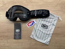 Új 100% Strata 2 fekete/szürke, átlátszó lencsés DH/FR szemüveg, védőszemüveg 100% Strata 2 Eyewear / Sunglasses DH new / not used For Sale