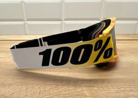Új 100% Accuri 2 Razza sárga/fehér, ezüst tükrös lencsés DH/FR szemüveg, védőszemüveg 100% Accuri 2  Eyewear / Sunglasses DH new / not used For Sale