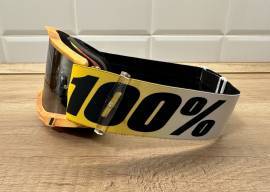 Új 100% Accuri 2 Razza sárga/fehér, ezüst tükrös lencsés DH/FR szemüveg, védőszemüveg 100% Accuri 2  Eyewear / Sunglasses DH new / not used For Sale