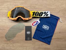 Új 100% Accuri 2 Razza sárga/fehér, ezüst tükrös lencsés DH/FR szemüveg, védőszemüveg 100% Accuri 2  Eyewear / Sunglasses DH new / not used For Sale