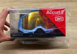 Új 100% Accuri 2 Sursi kék, arany tükrös lencsés DH/FR szemüveg, védőszemüveg 100% Accuri 2  Eyewear / Sunglasses DH new / not used For Sale