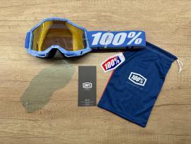 Új 100% Accuri 2 Sursi kék, arany tükrös lencsés DH/FR szemüveg, védőszemüveg 100% Accuri 2  Eyewear / Sunglasses DH new / not used For Sale